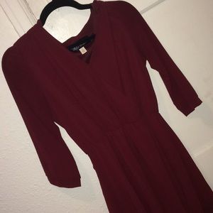 Francesca's Blue Rain Surplice Dress